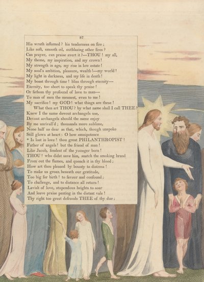 Youngs Nachtgedanken, Seite 87, Ist in Liebe verloren! du großer Menschenfreund von William Blake